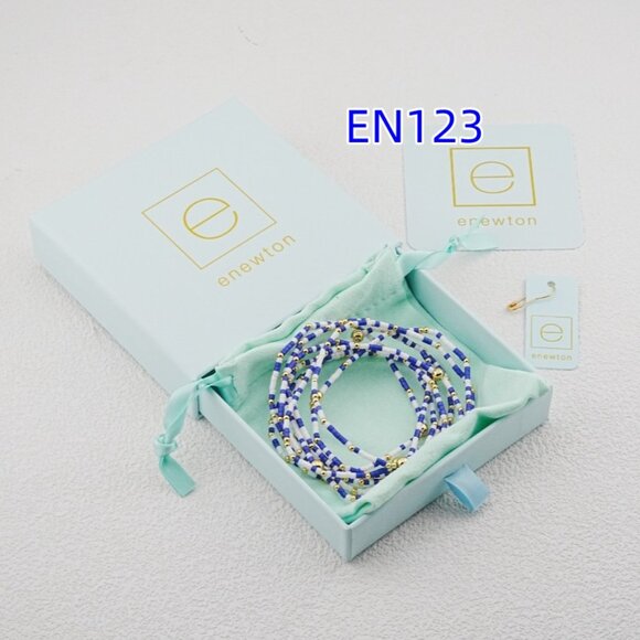 Enewton Purple & White Mixed Glass Bead Bracelet Set - Picture 2 of 5